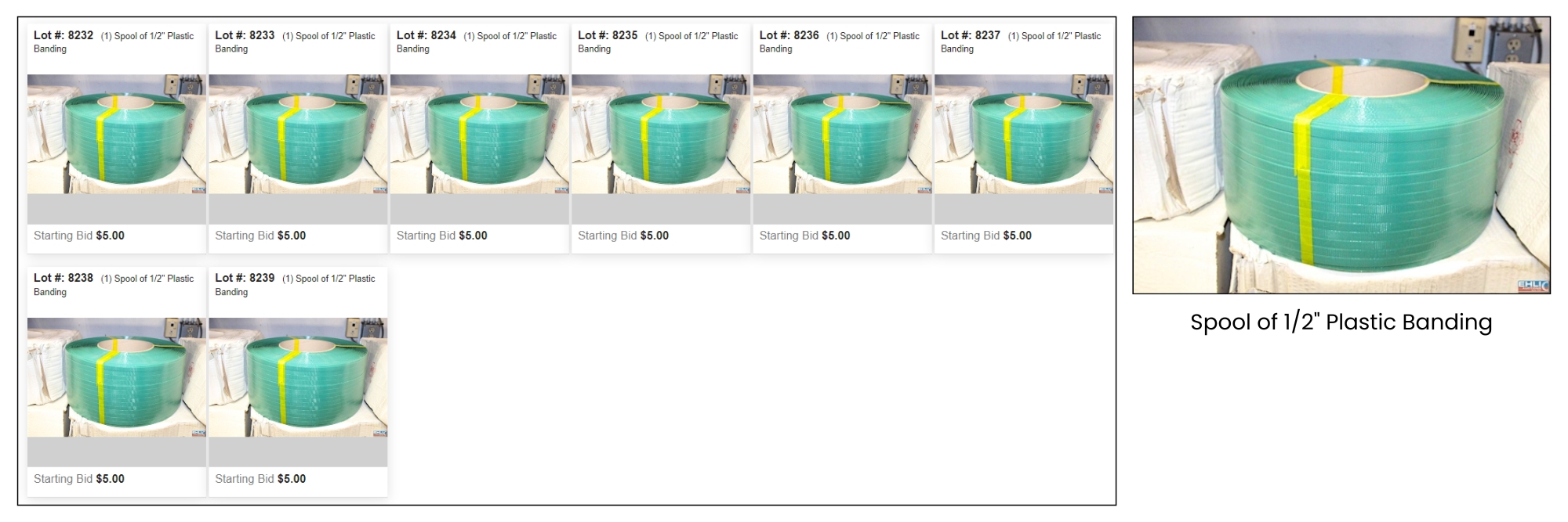 Spool of 12 Plastic Banding